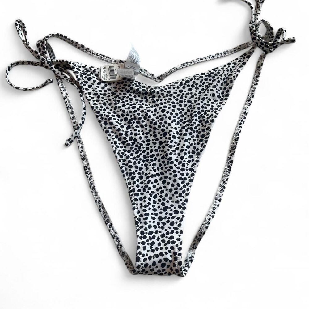 NWT Size XXL Aerie Women's Black and White Spotted Bikini